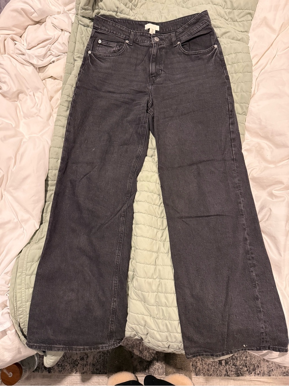 H&M Black Wide-Leg Jeans